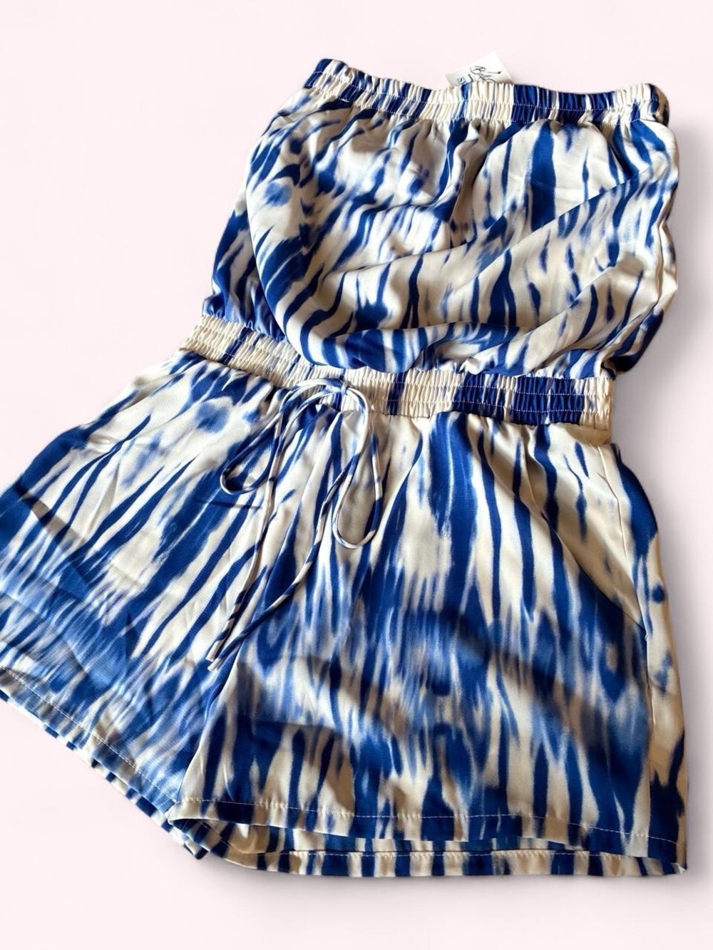 Tie-Dye Strapless Beach Romper 🌊 - Picture 2 of 4